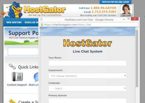 host gator chat system