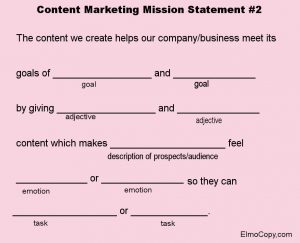 content marketing mission statement