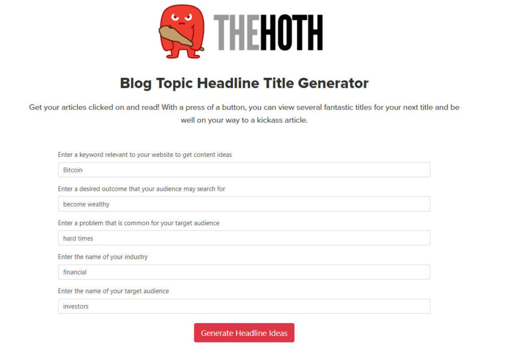 Hoth headline generator