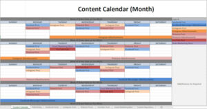 content calendar for digital fitness businesses