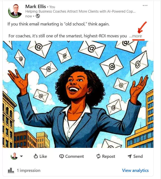 Social media from repurposed blog post