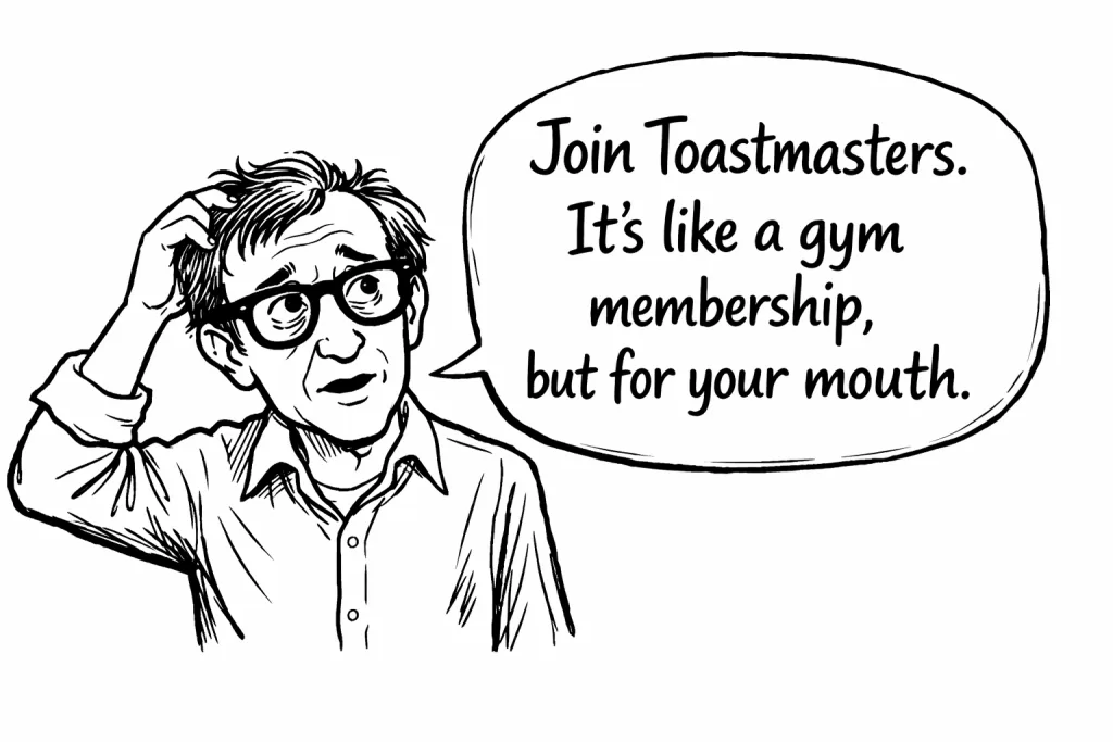 Woody attacking Toastmasters